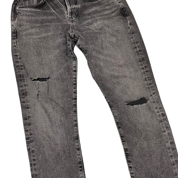 Citizens Of Humanity Black Denim Jeans Emerson Size 24 Button Fly Distressed - Picture 3 of 14